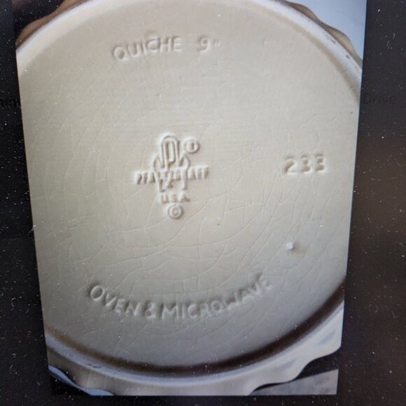 vintage platzgraff stoneware village 9" quiche/ deep pie dish. - Picture 6 of 7